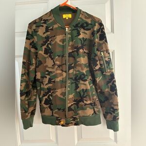 Five Four Poggy The Man Camouflage Bomber Jacket - Green, Brown, Black